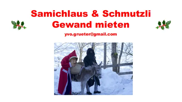 Samichlaus & Schmutzli Gewand mieten – yvo.grueter@gmail.com